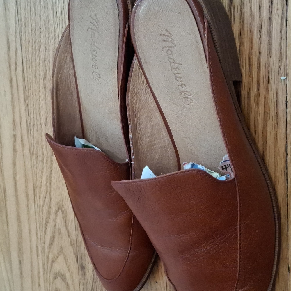 Madewell Women's Brown Leather Mules_1 - Picture 4 of 5
